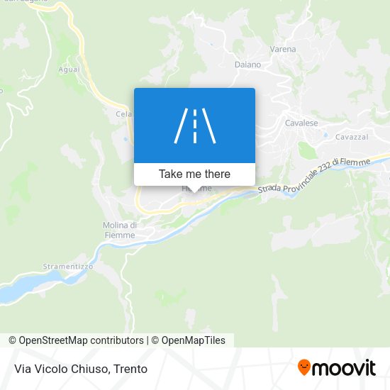 Via Vicolo Chiuso map