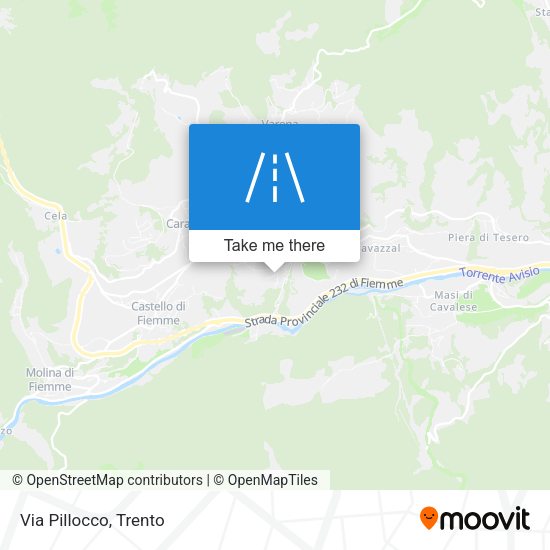 Via Pillocco map