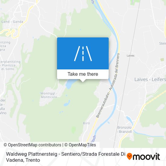 Waldweg Plattnersteig - Sentiero / Strada Forestale Di Vadena map