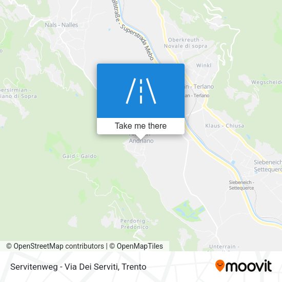 Servitenweg - Via Dei Serviti map