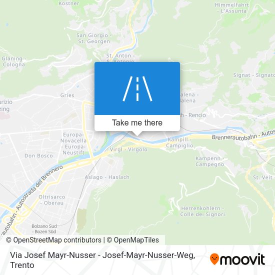 Via Josef Mayr-Nusser - Josef-Mayr-Nusser-Weg map