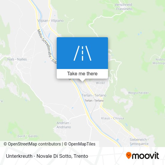 Unterkreuth - Novale Di Sotto map