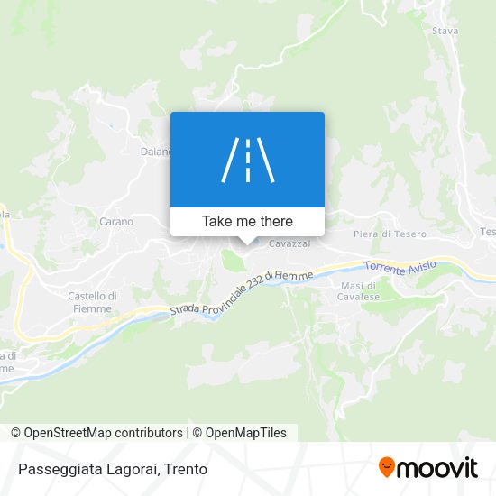 Passeggiata Lagorai map