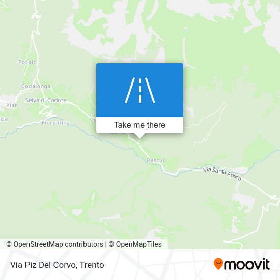 Via Piz Del Corvo map