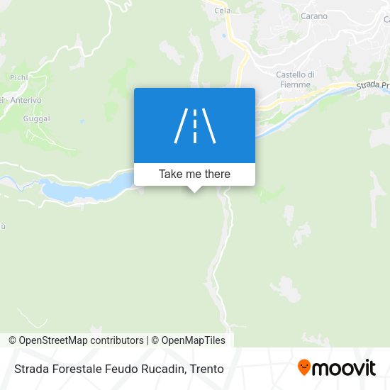 Strada Forestale Feudo Rucadin map