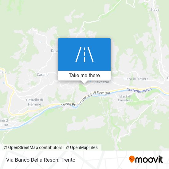 Via Banco Della Reson map