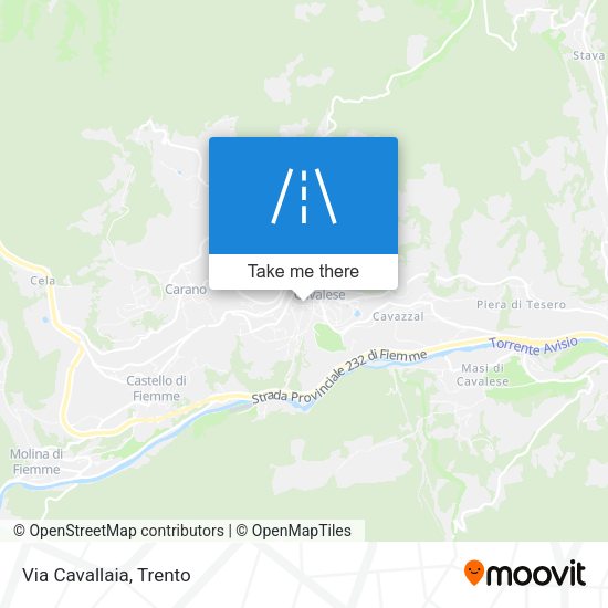Via Cavallaia map