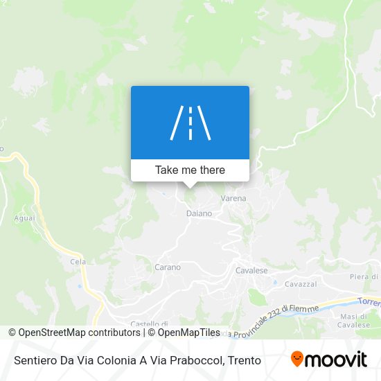 Sentiero Da Via Colonia A Via Praboccol map