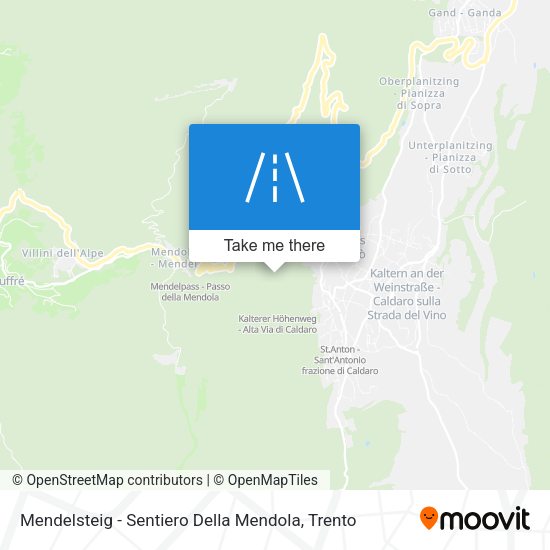Mendelsteig - Sentiero Della Mendola map