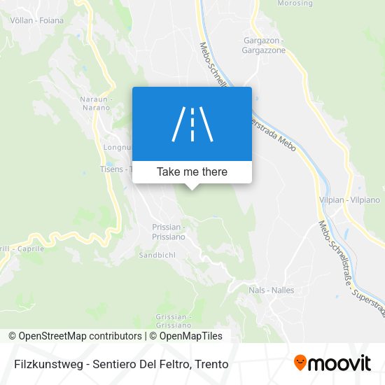 Filzkunstweg - Sentiero Del Feltro map