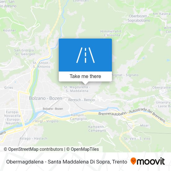 Obermagdalena - Santa Maddalena Di Sopra map
