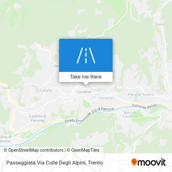 Passeggiata Via Colle Degli Alpini map