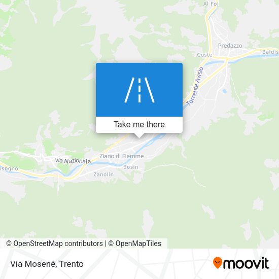 Via Mosenè map