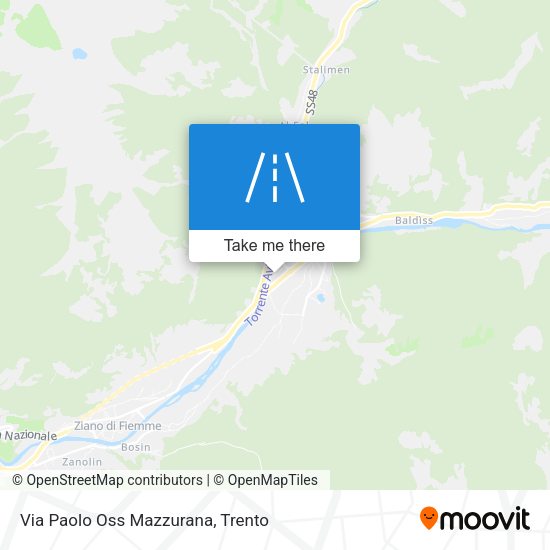 Via Paolo Oss Mazzurana map