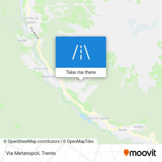 Via Metanopoli map