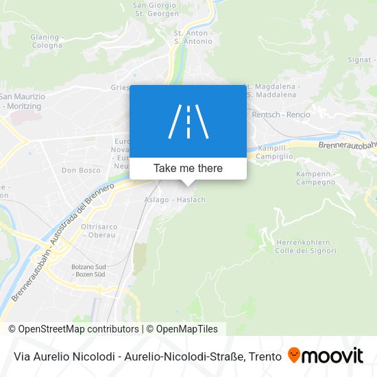 Via Aurelio Nicolodi - Aurelio-Nicolodi-Straße map