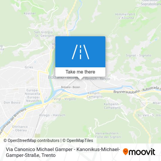 Via Canonico Michael Gamper - Kanonikus-Michael-Gamper-Straße map
