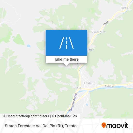 Strada Forestale Val Dal Pis (Rf) map