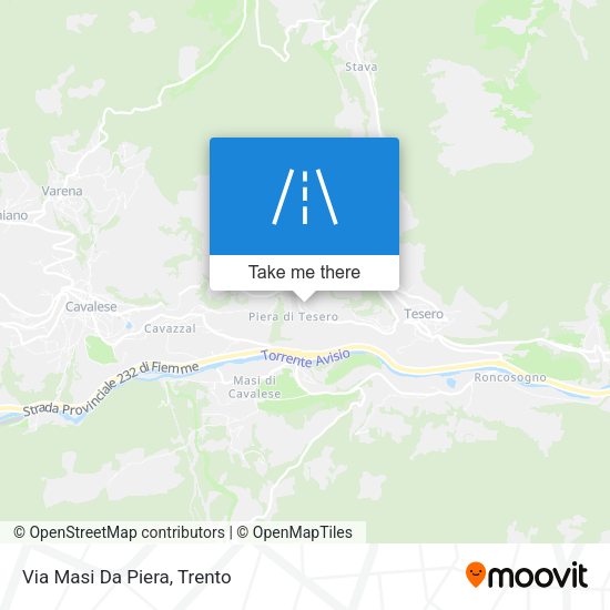 Via Masi Da Piera map