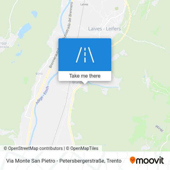 Via Monte San Pietro - Petersbergerstraße map