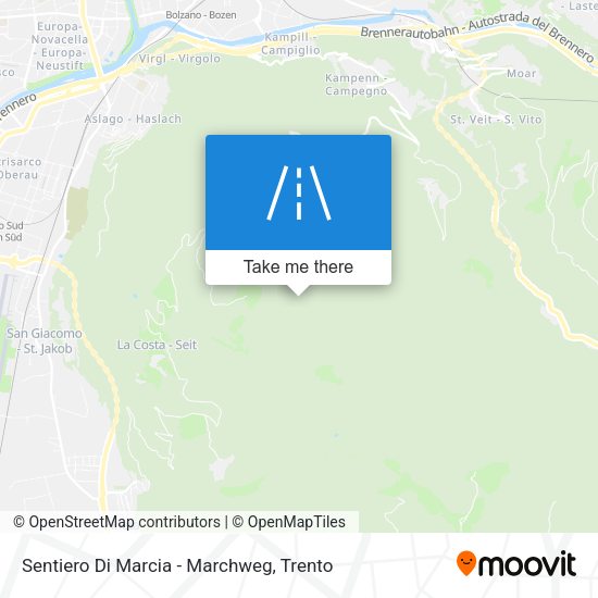 Sentiero Di Marcia - Marchweg map