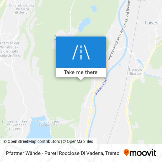 Pfattner Wände - Pareti Rocciose Di Vadena map