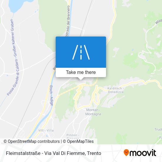 Fleimstalstraße - Via Val Di Fiemme map