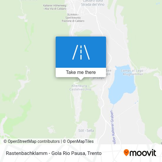 Rastenbachklamm - Gola Rio Pausa map