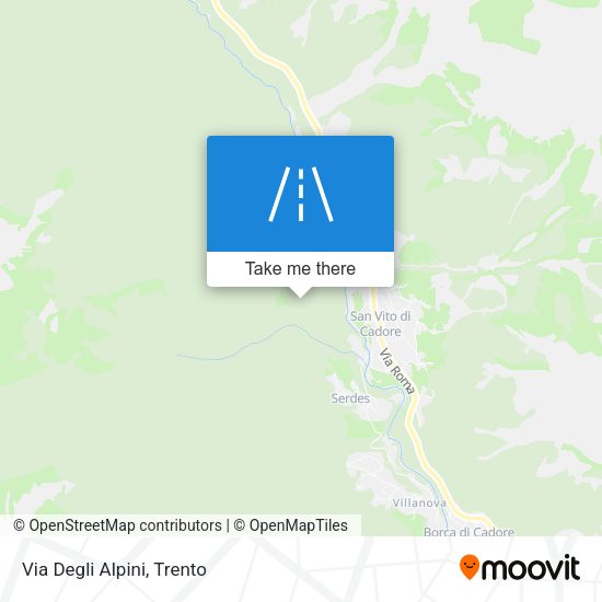 Via Degli Alpini map
