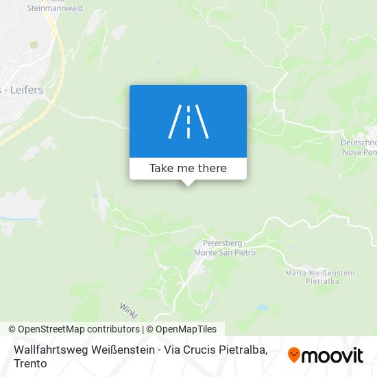Wallfahrtsweg Weißenstein - Via Crucis Pietralba map