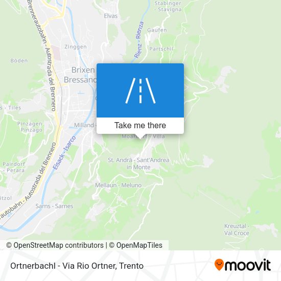 Ortnerbachl - Via Rio Ortner map