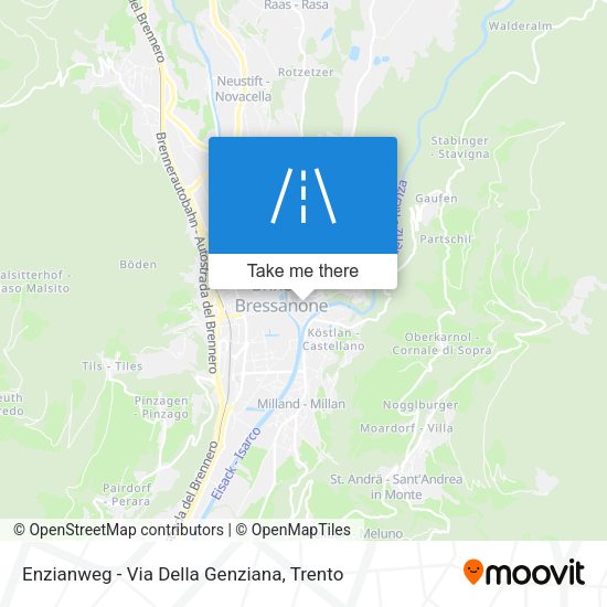 Enzianweg - Via Della Genziana map