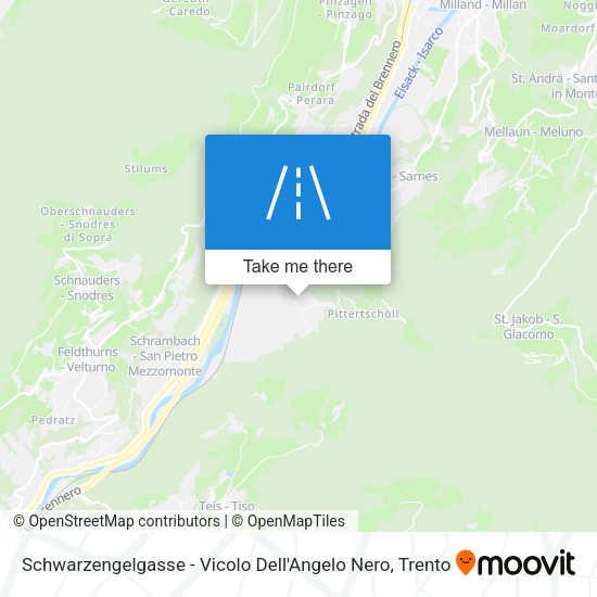 Schwarzengelgasse - Vicolo Dell'Angelo Nero map