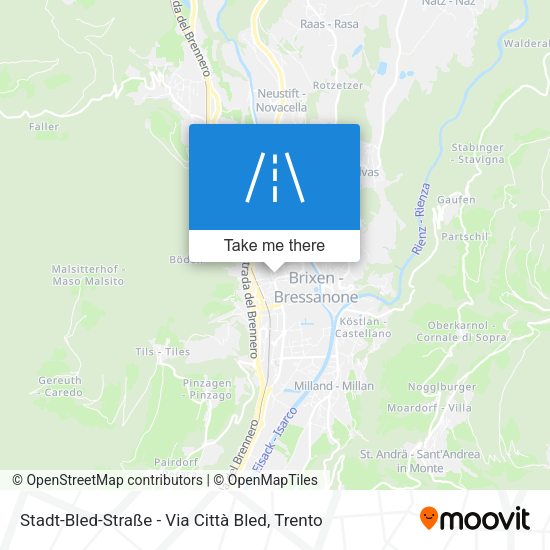 Stadt-Bled-Straße - Via Città Bled map