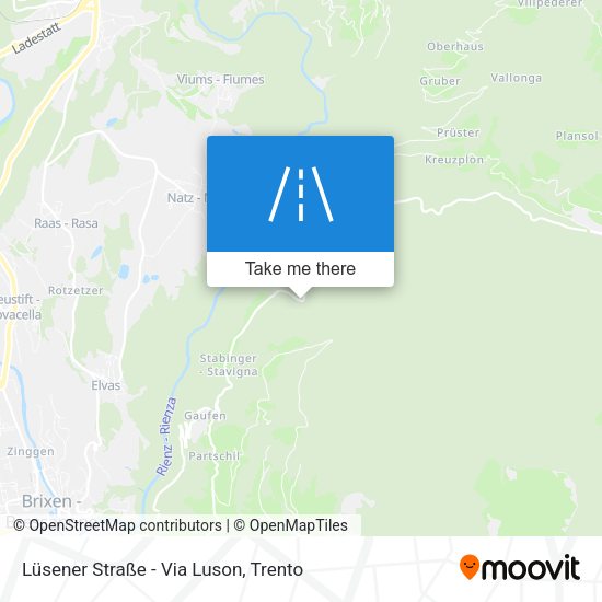 Lüsener Straße - Via Luson map