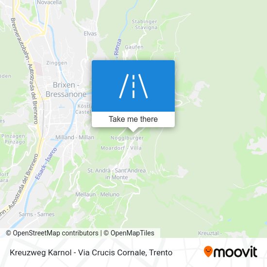 Kreuzweg Karnol - Via Crucis Cornale map