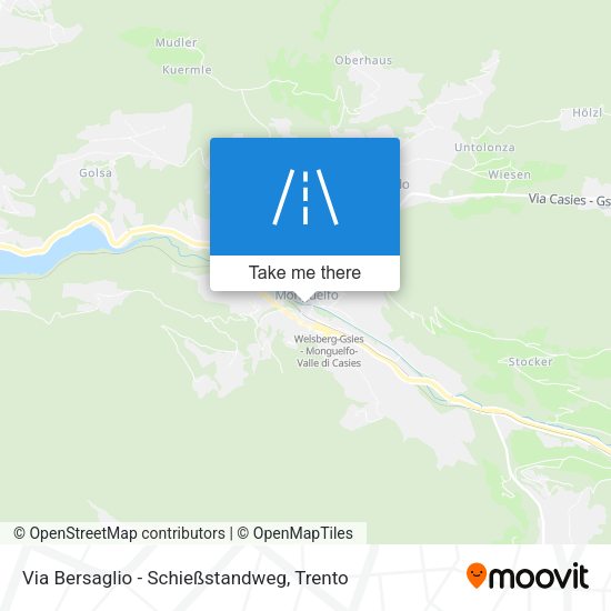 Via Bersaglio - Schießstandweg map