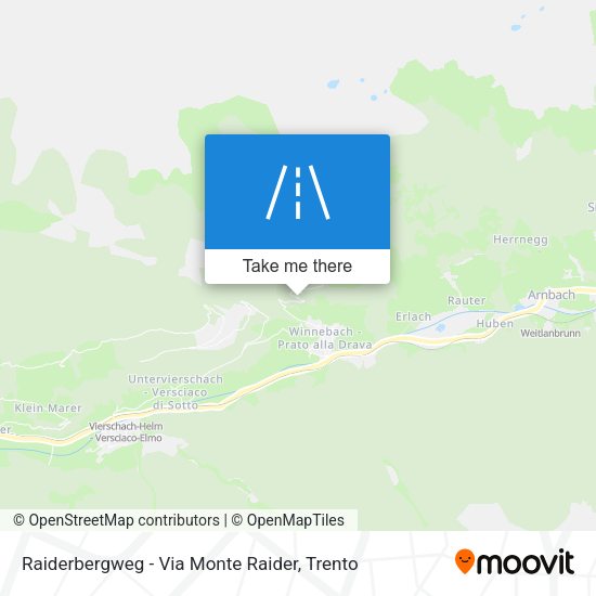 Raiderbergweg - Via Monte Raider map