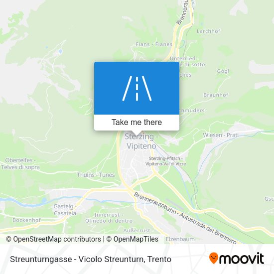 Streunturngasse - Vicolo Streunturn map