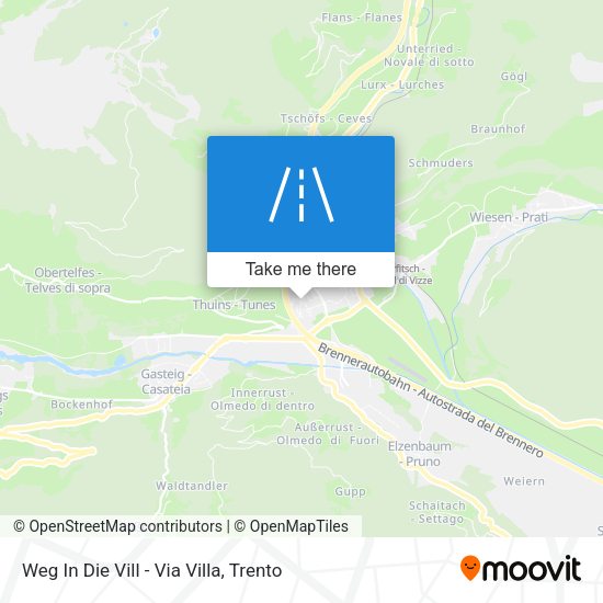 Weg In Die Vill - Via Villa map