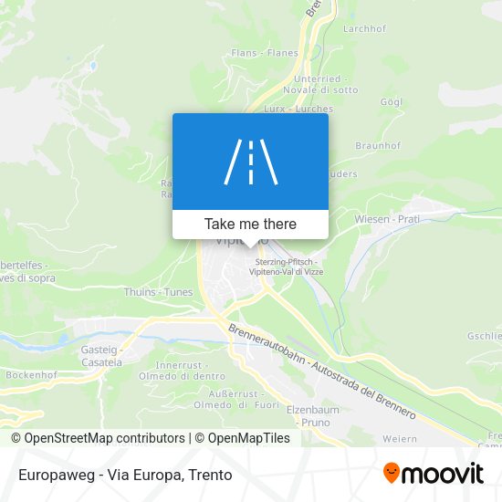 Europaweg - Via Europa map