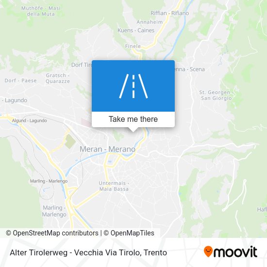 Alter Tirolerweg - Vecchia Via Tirolo map