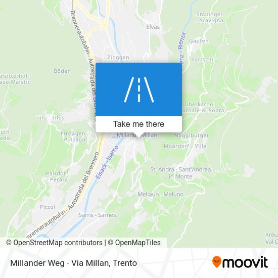 Millander Weg - Via Millan map