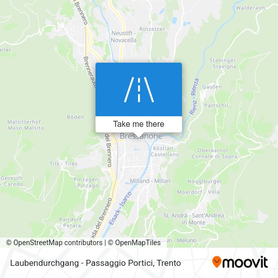 Laubendurchgang - Passaggio Portici map