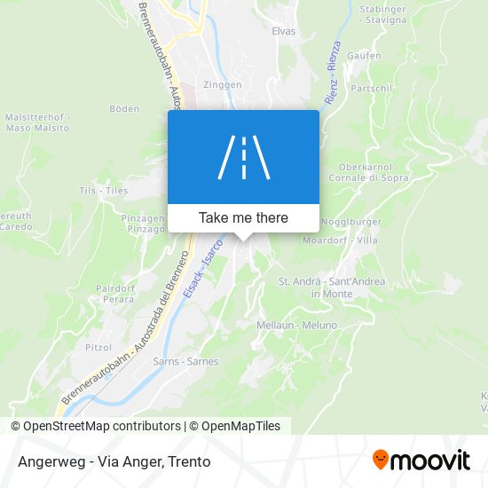 Angerweg - Via Anger map