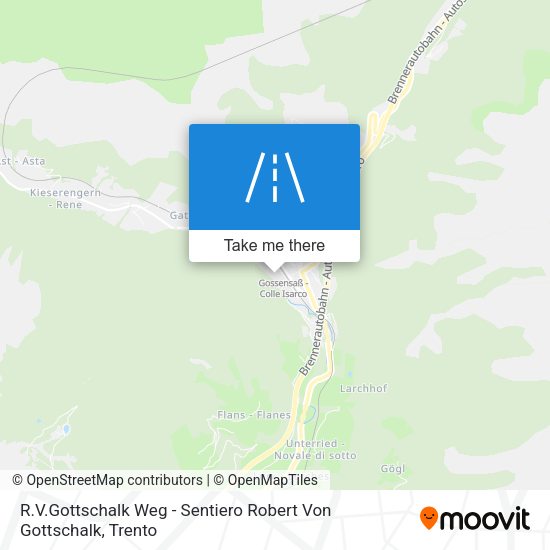 R.V.Gottschalk Weg - Sentiero Robert Von Gottschalk map