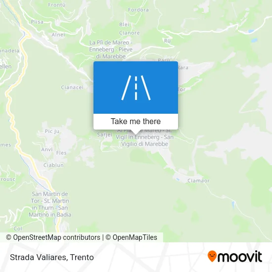 Strada Valiares map