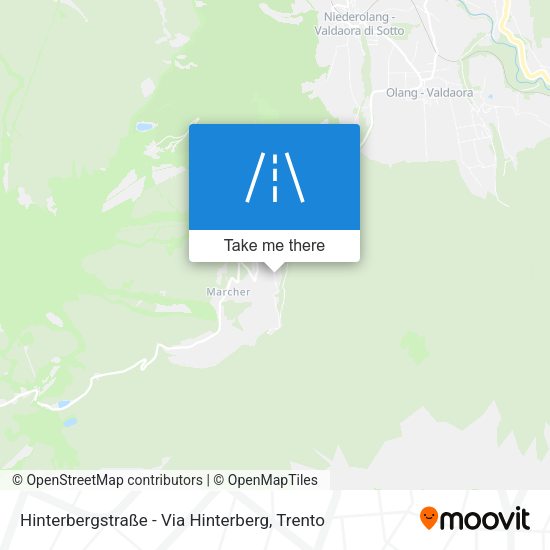 Hinterbergstraße - Via Hinterberg map