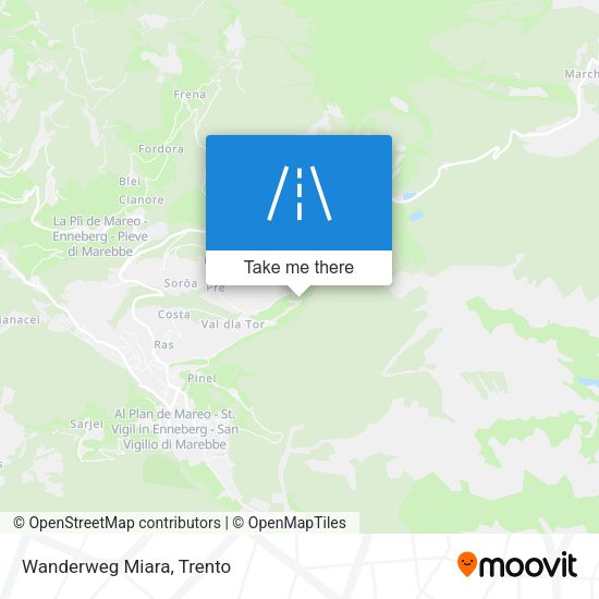 Wanderweg Miara map
