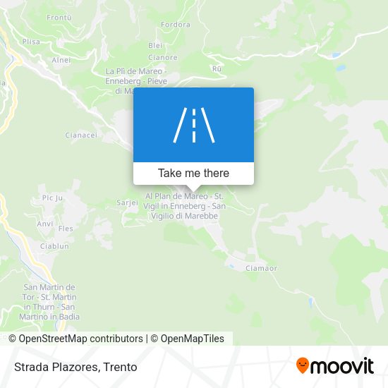 Strada Plazores map